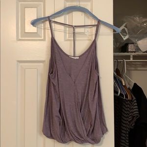 Sweet heather purple t-strap top